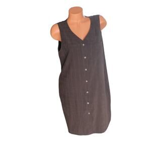 TALBOTS Brown Stretch‎ Soft Velvet Like Sleeveless Dress Size 14 EUC
